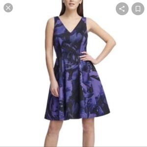 DKNY Electric Flower Floral Printed Fit & Flare Dress NWT